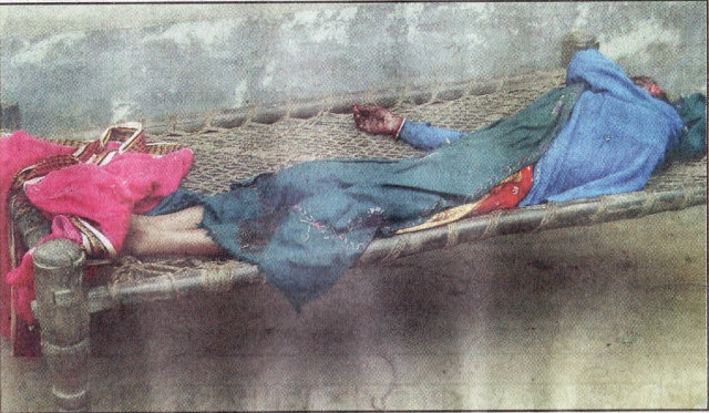 Dead body of Saraswati Dalui