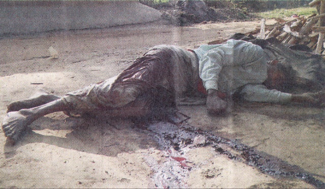 Dead body of Dhiren Sen